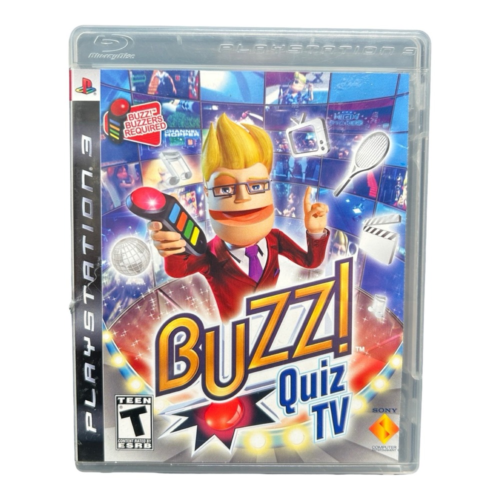 Buzz Quiz TV Sony PlayStation‎ 3 PS3 2008 Trivia Party Game BCUS-98145 Excellent